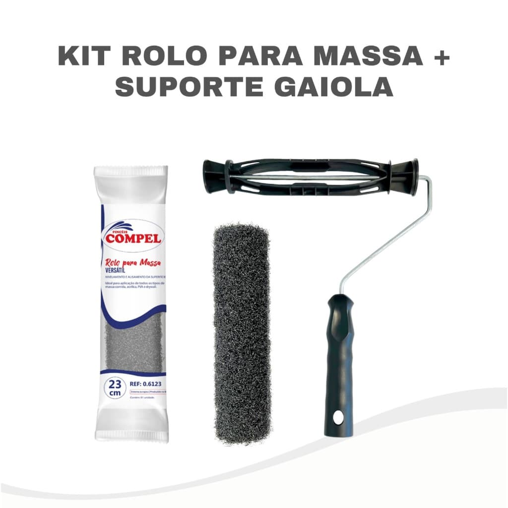 Kit Suporte Gaiola Pop + Rolo Para Massa Versatil 23cm