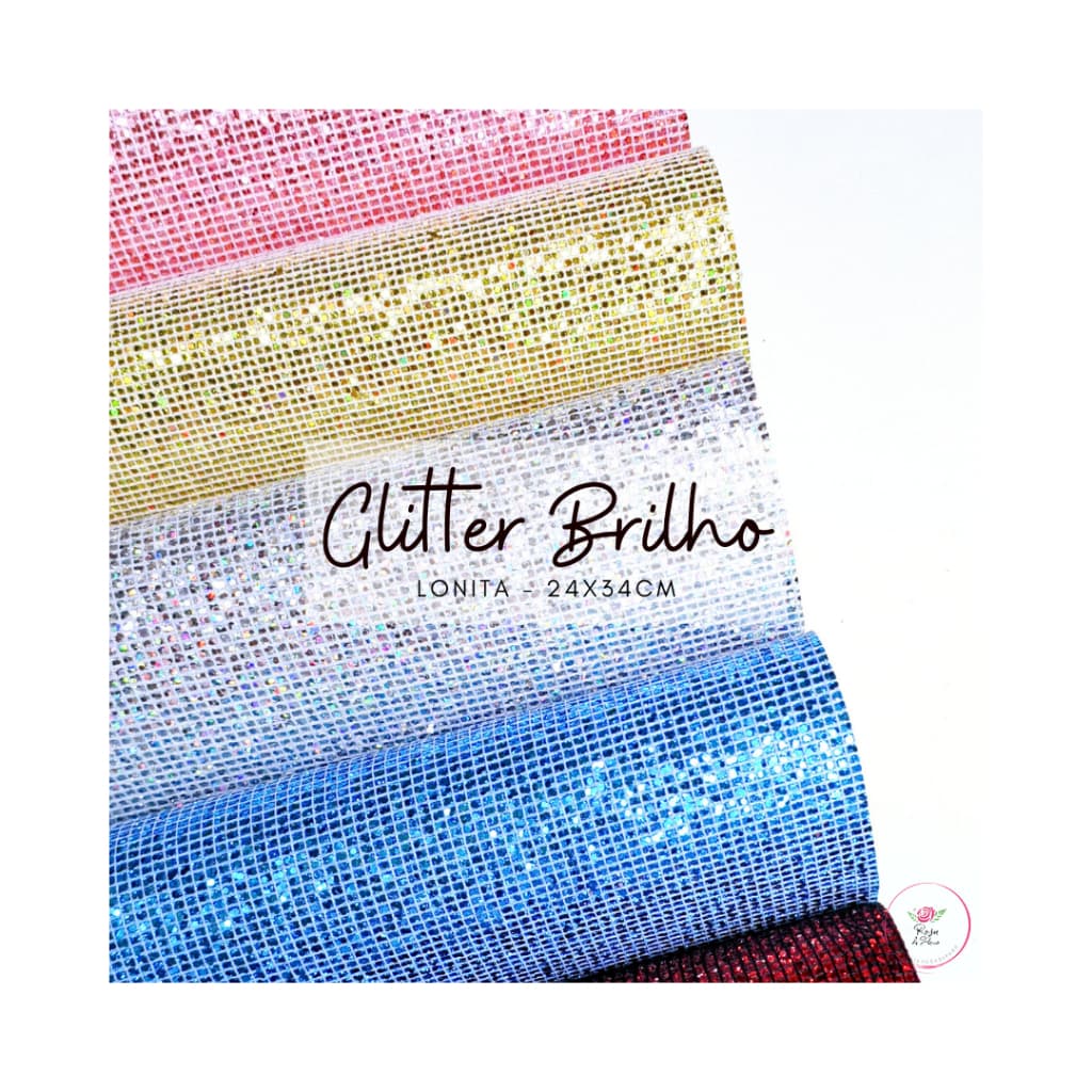 Lonita Glitter Brilho 24x34cm para Flores, Laços e Tiaras