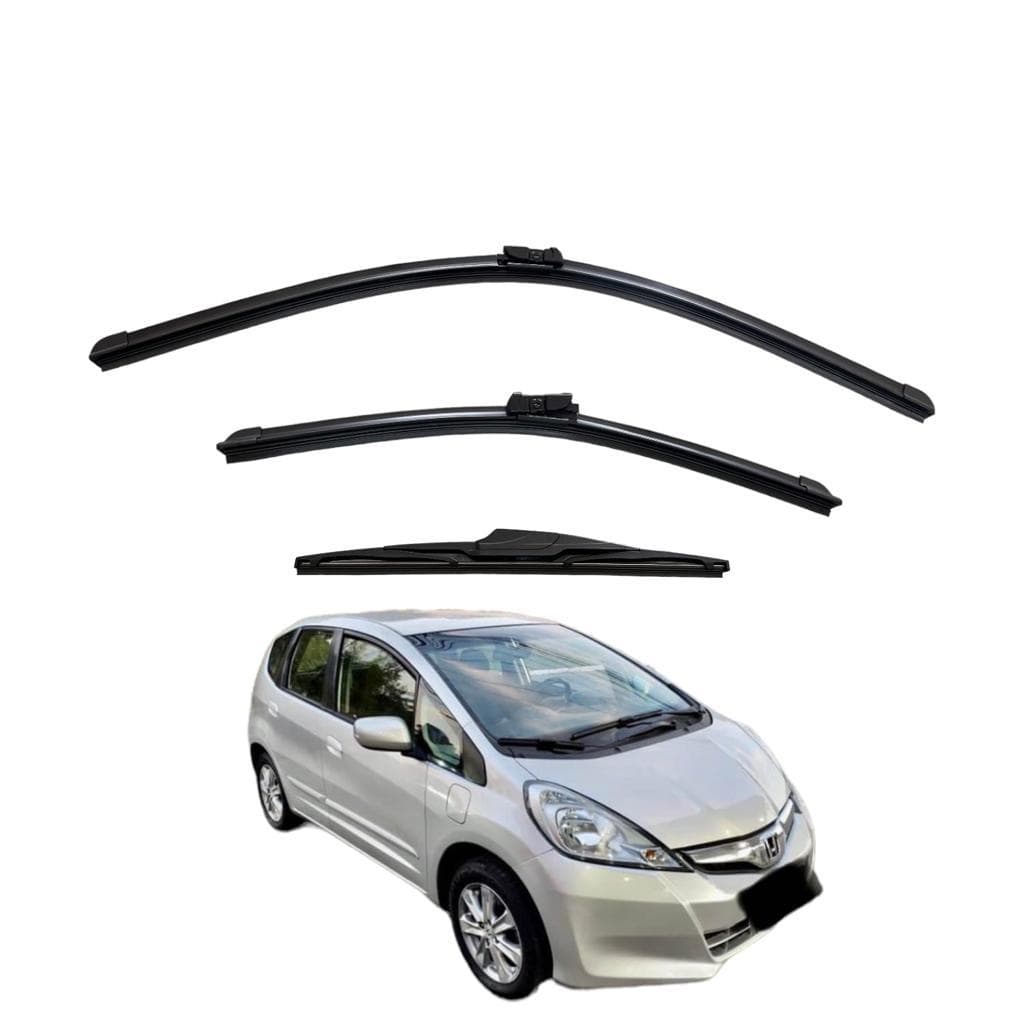 Jogo de Palhetas Dianteiras e Traseira Silicone Limpador Parabrisa Honda fit 2009 a 2014