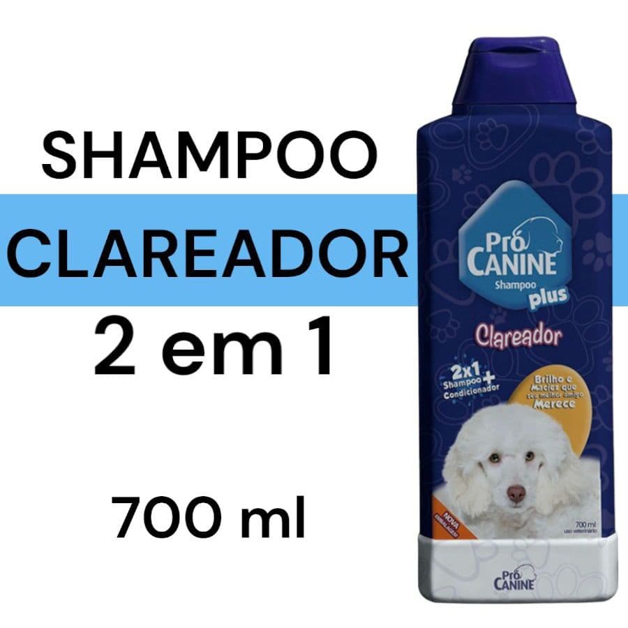 Shampoo para Cachorro Clareador PróCanine - 700ml 2 em 1 Shampoo e Condicionador Promoção