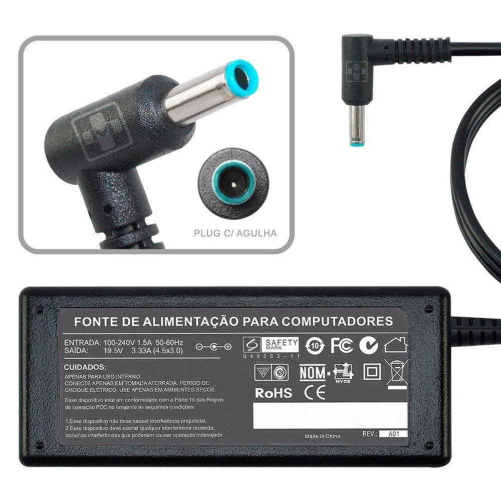 Fonte Carregador Para Hp Probook 445 G7 19,5v 3.33a 761