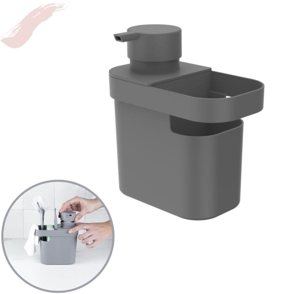 Dispenser Para Detergente E Organizador De Pia Trium 650 ml - Porta Detergente e Bucha