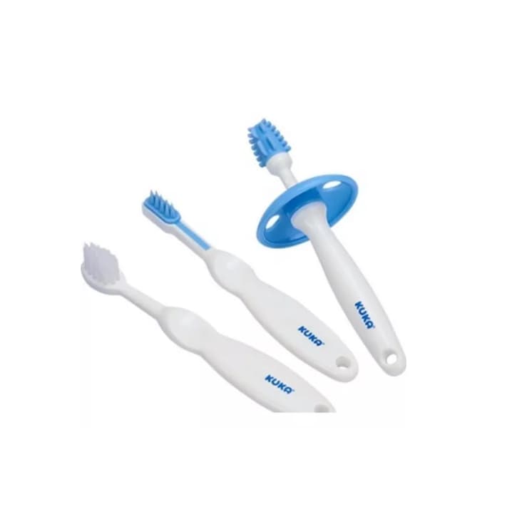 Kit Higiene Dental 4 Peças - Kuka Azul Ou Rosa