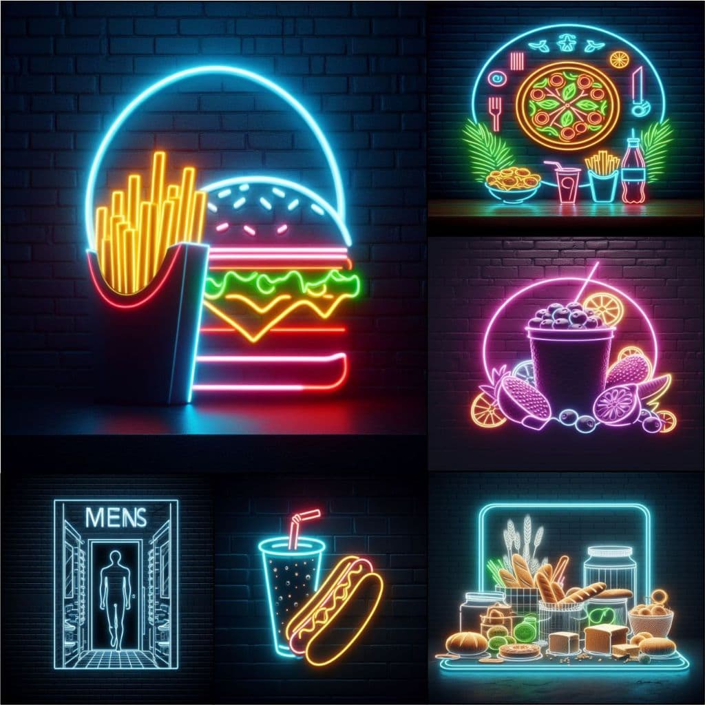 Quadro decorativo estilo neon, para hamburgureia, Placadecorativa, hot dog, cachorro quente, Pizzar