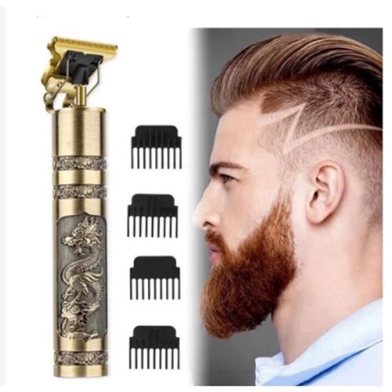 Barbeador / Máquina De Corte Cabelo Elétrico Vintage Dourado
