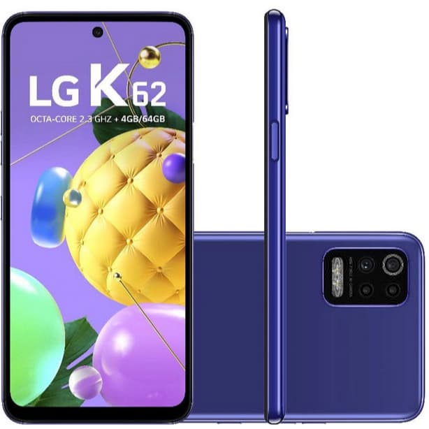 Smartphone LG K62 64GB 4G Octa-Core - 4GB RAM Tela 6,59” Câm. Quádrupla + Selfie 13MP - Vitrine