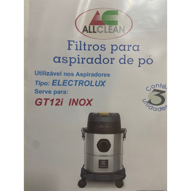Saco Filtro para aspirador de pó Electrolux GT12i INOX