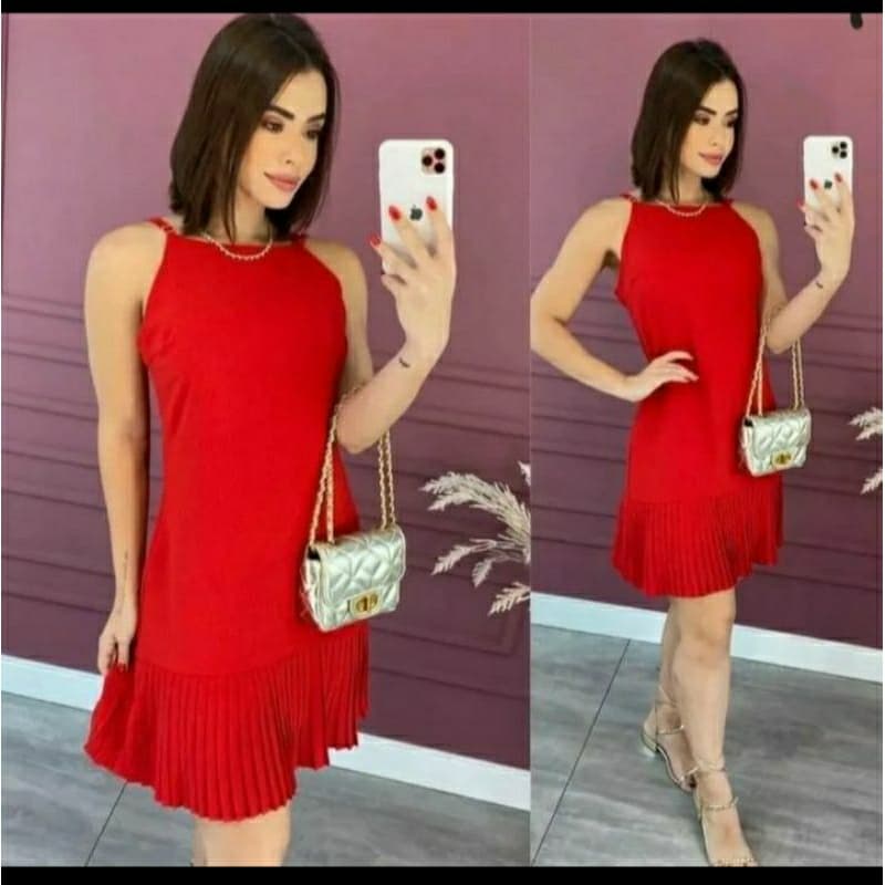 Vestido Alça Regulável Vestido Elegante Moda Feminina Look Final De Ano Promoção Black Friday Moda Blogueira