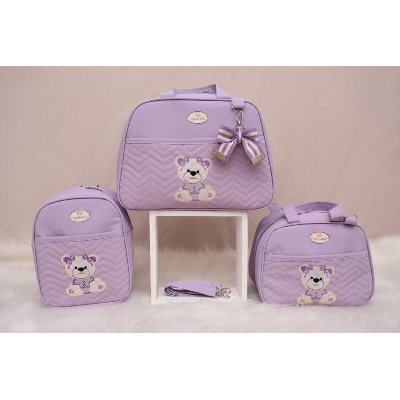 Kit Bolsa Maternidade 3 Peças (Lilás)