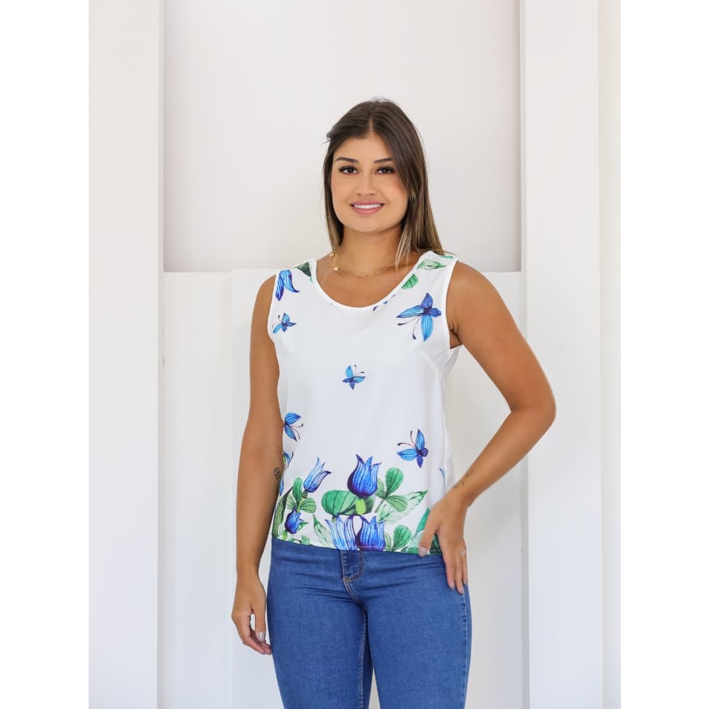 CAMISTA REGATA FLORIDO