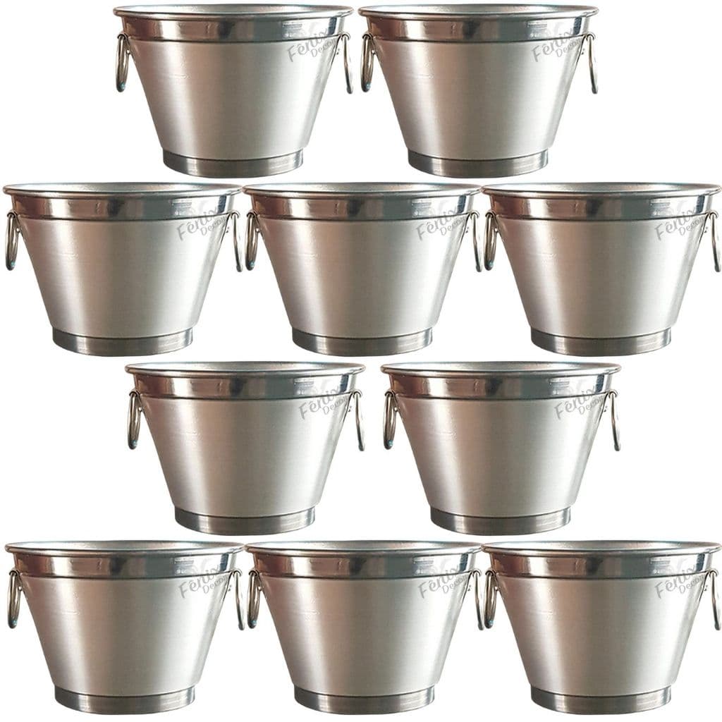 KIT 50 UNIDADES Balde De Gelo 6 Litros Em Aluminio   Produto Original Fenixdecor