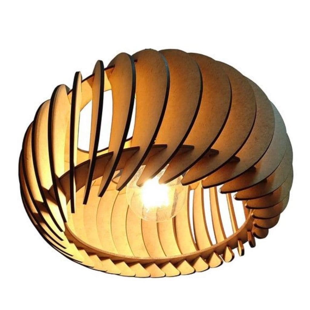 Lustre Pendente Gérbera em MDF cru de ótima qualidade para fins decorativos com Luminária Pendente.