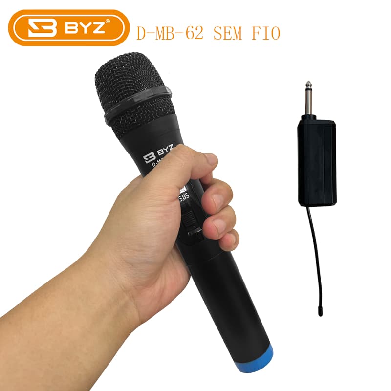 microfone semfio wireless BYZ D-MB-62