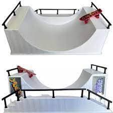 Pista Skate Dedo Half Radical Com Rampa Corrimão + skate Dedo