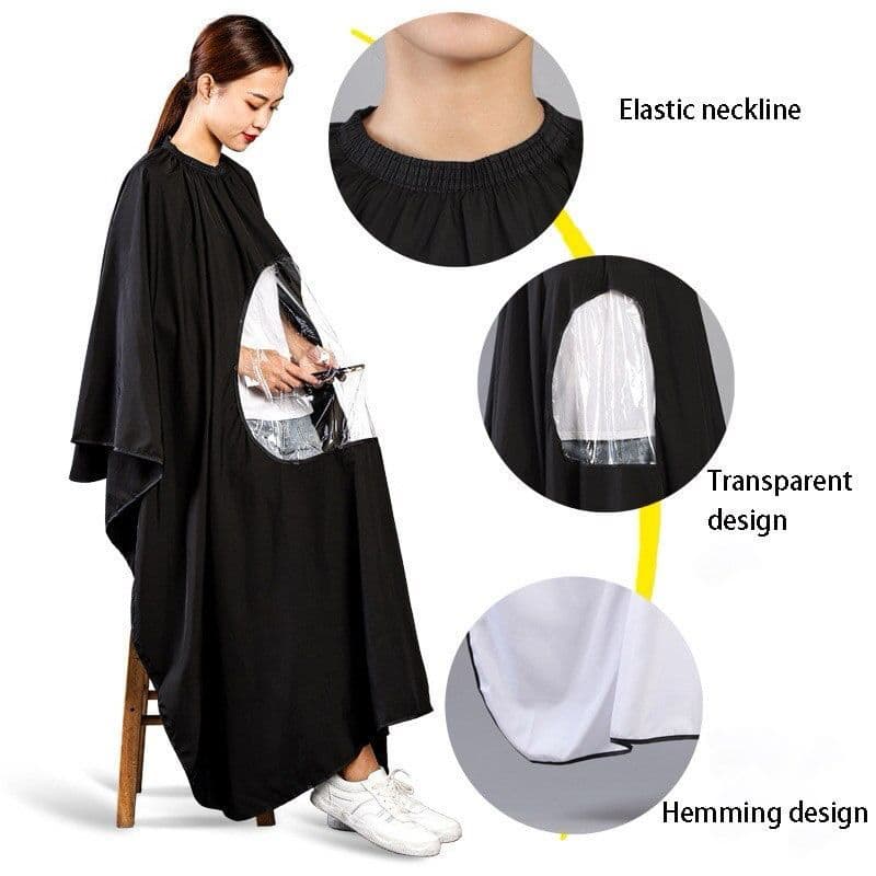 Capa para Corte de Cabelo com Visor Celular Barbeiro Nylon