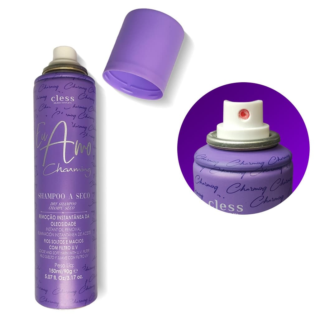 Shampoo A Seco Eu Amo Charming Da Cless Para Cabelos Oleosos