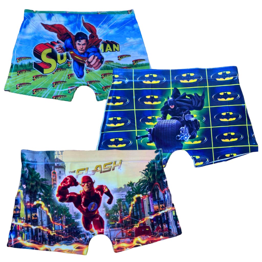 Kit 3 PROMOÇÃO Cuecas infantil desenhos de alta qualidade sunga banho praia piscina PRESENTE MENINO