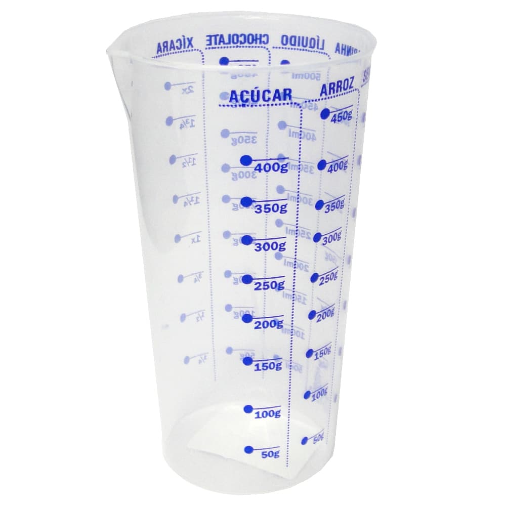 Copo Medidor transparente com graduação 15cm 1 unidade Dona Cotta