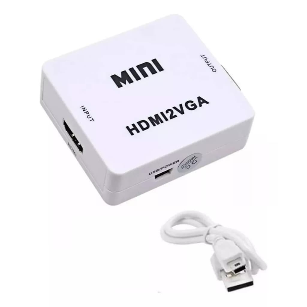 Adaptador Conversor De Hdmi Para Vga Com Áudio Monitor Tv