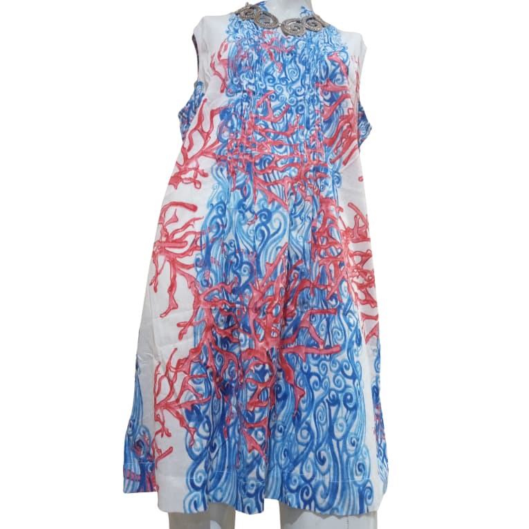 Vestido Feminino Indiano Pintura Artesanal Boho