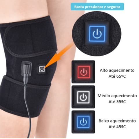 Joelheira Térmica de Aquecimento Fisioterapia ou Joelheira simples sem aquecimento