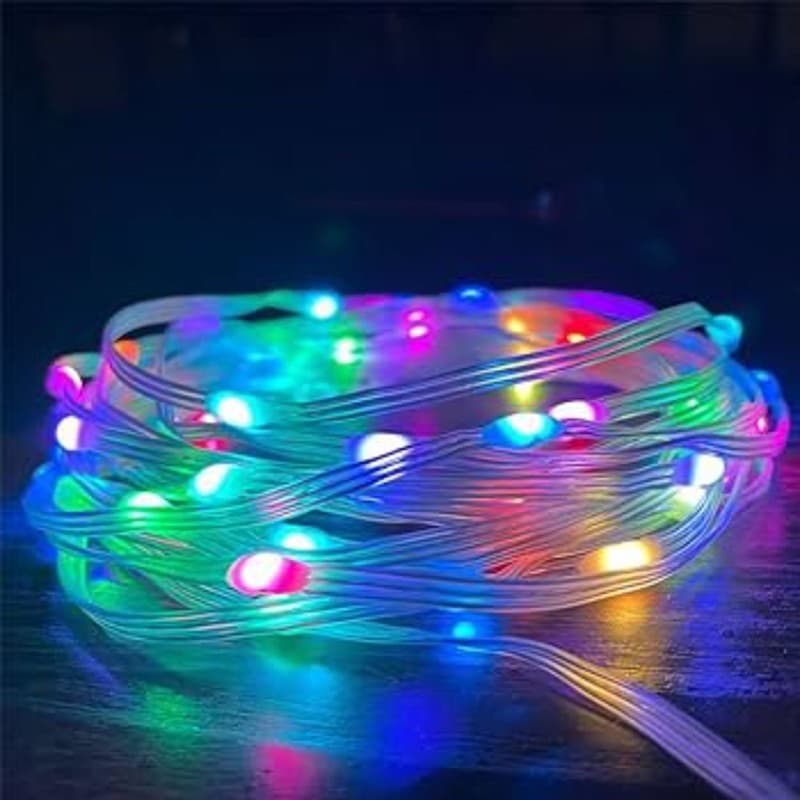 Led Pisca 110 VLinha Com 10/20/30 /50 Metros Lâmpadas Tomada 8 Modos Natal Ano Novo 110V