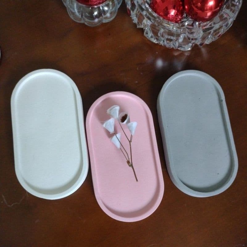 Bandeja decorativa de gesso / bandeja 17 CM