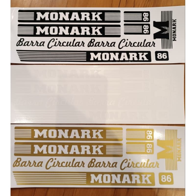 Adesivo Bicicleta Monark Barra Circular 86 Bike Antiga