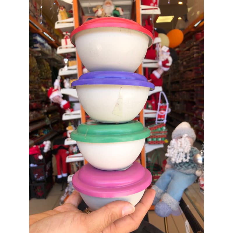 Pote de Plastico 200ml com Tampa Hermético Mantimentos Condimentos Empilhaveis Unidade
