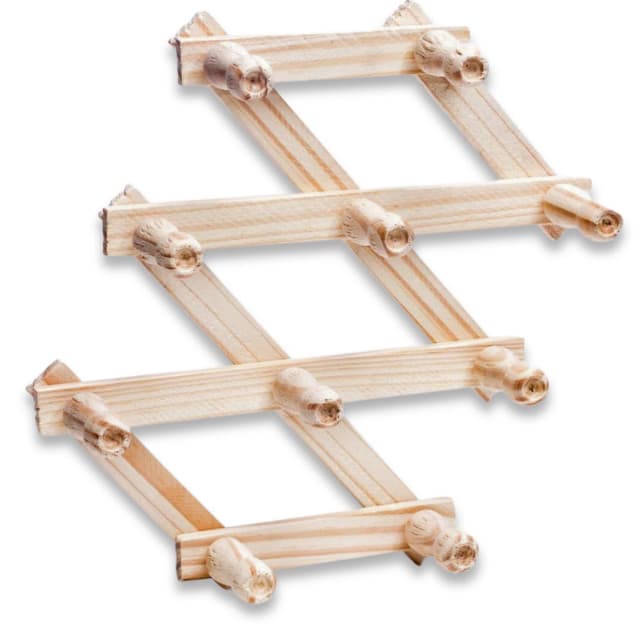 CABIDE CABIDEIRO SUPORTE SANFONA 10 GANCHOS MADEIRA RESISTENTE DE PAREDE OU PORTA