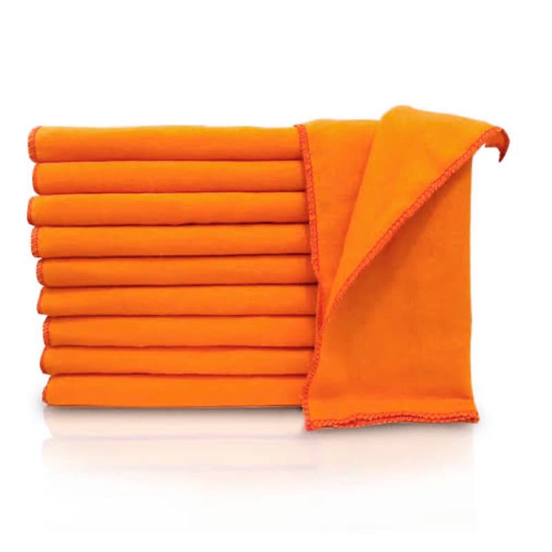 Flanela Laranja 28cm x 48cm Algodão – Alta Qualidade para Limpeza e Polimento