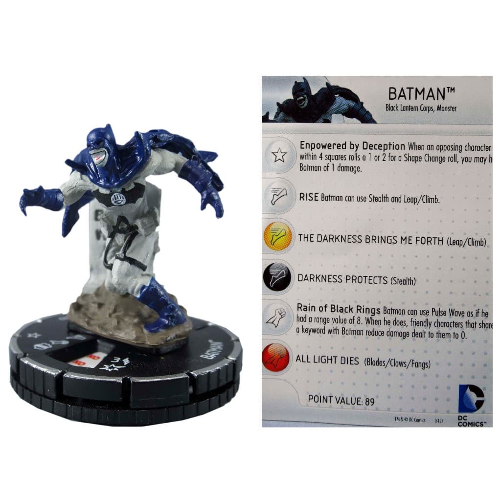 Miniatura Heroclix Batman Black Lantern Zombie 023 Chase Black Lantern