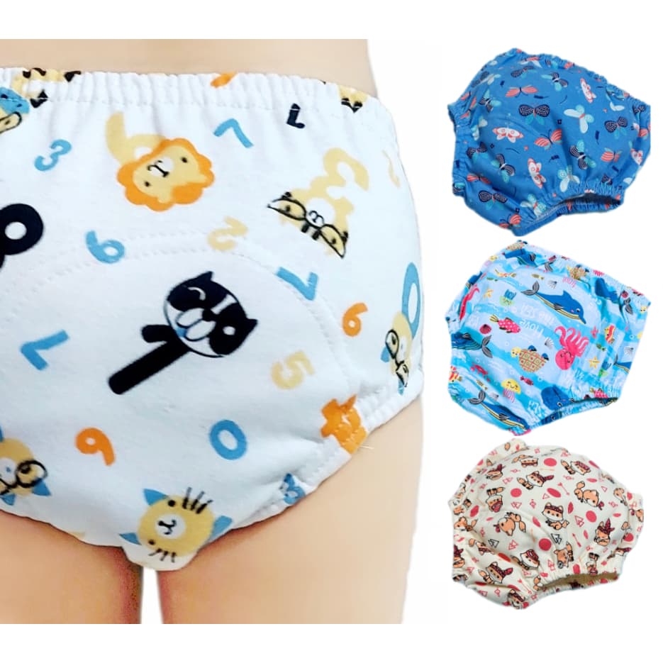 Kit 3 Fraldas para Desfralde de Bebê Cueca e Calcinha de Treinamento Infantil Crianças