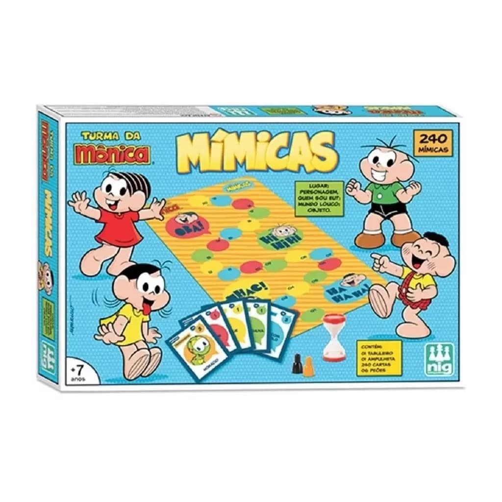 Jogo Educativo Mimicas Turma Da Mônica Divertido 0762 - Tabuleiro - Nig - +7anos