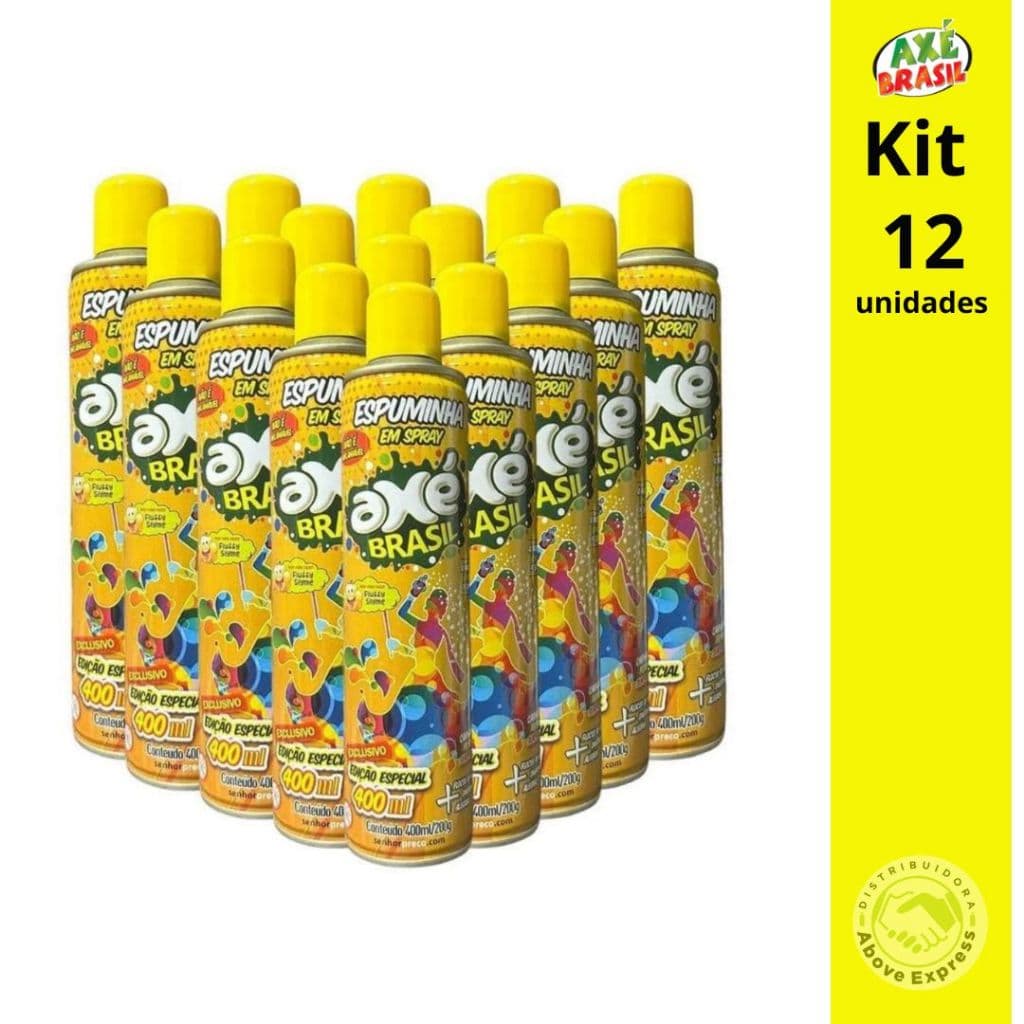 Kit 12 Espuma Carnaval E Festas Axé Br. Neve Artificial-400ml