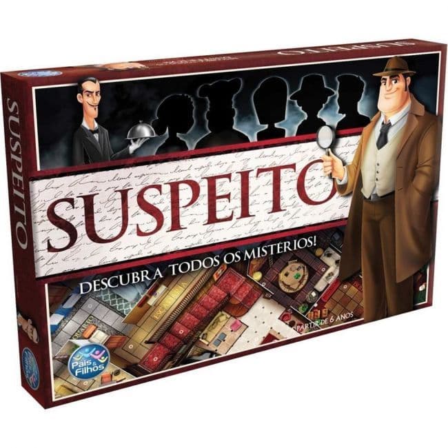 Jogo de Tabuleiro Suspeito Descubra Misterios - Pais & Filhos - Jogo de Tabuleiro +7 anos