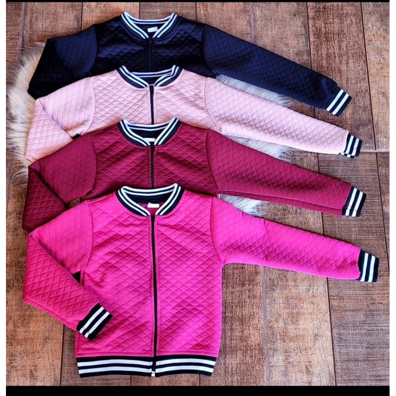 Jaquetinha Feminina Infantil Bomber Moda Estilosa Blogueira