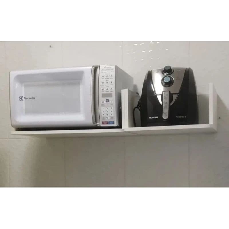 Kit prateleiras suporte microondas e air fryer mdf