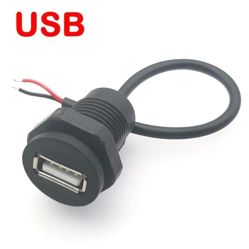 Conector usb rosca para montagem painel
