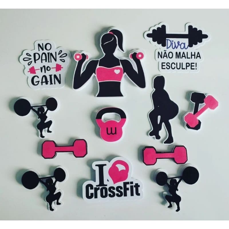 TOPO DE BOLO ACADEMIA - Topper Musculação