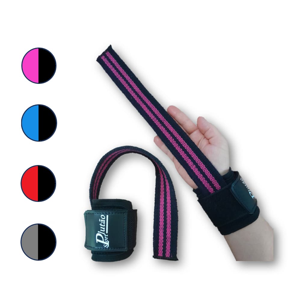 Straps com Munhequeira/ Academia/ Musculação Profissional Unissex