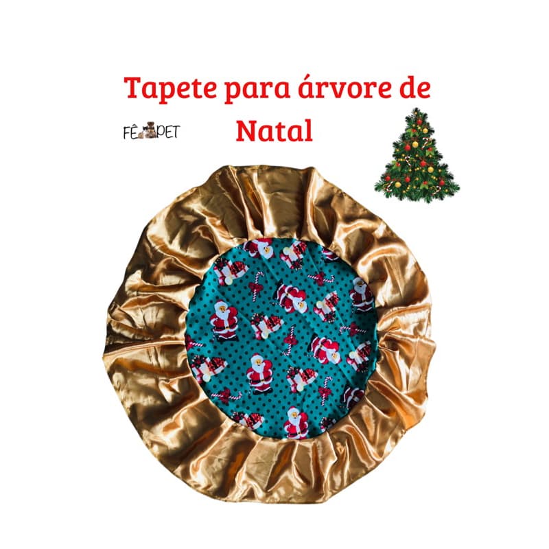 Tapete para árvore de Natal 80 cm redonda