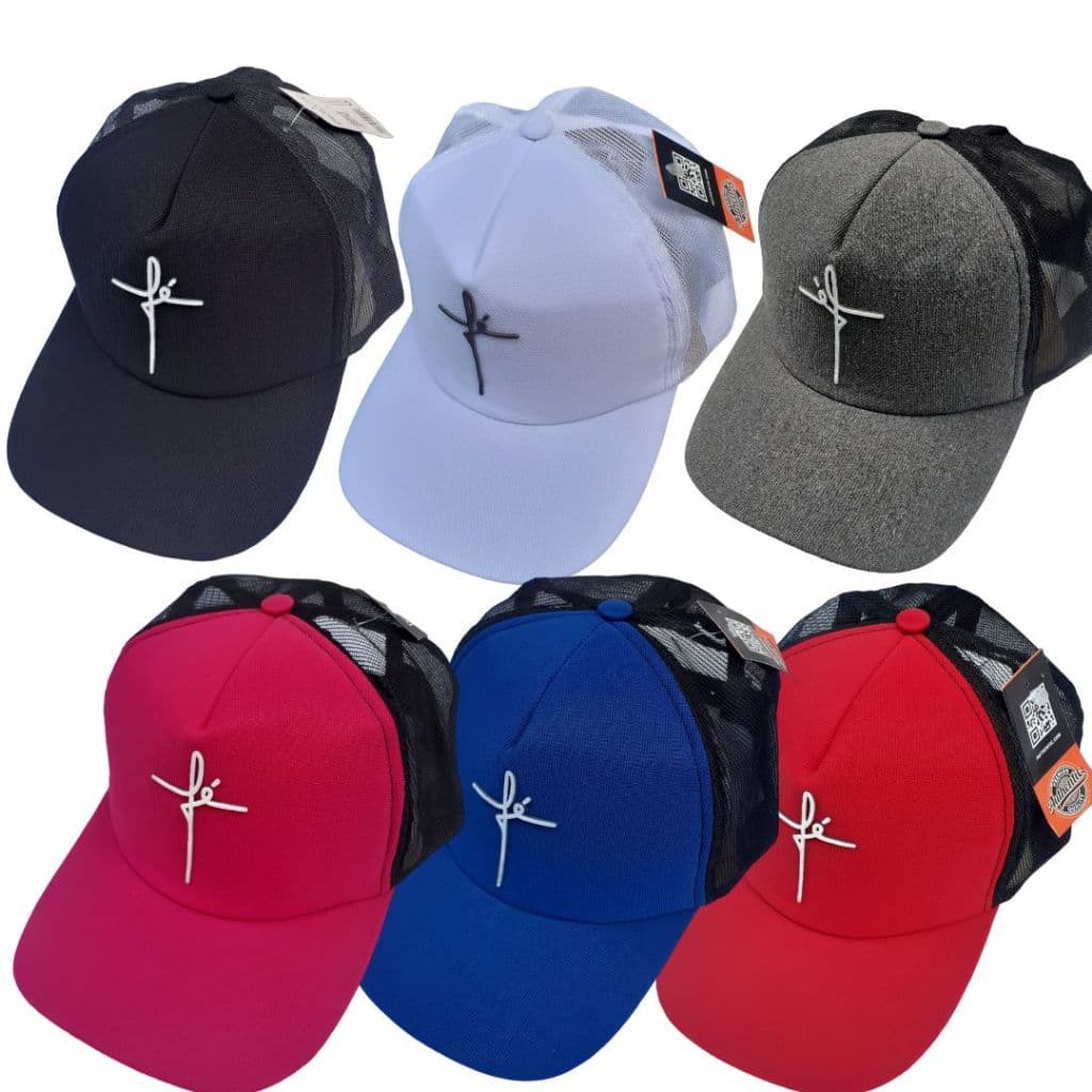 Boné Fé Aba Curva Trucker Snapback Lindo Masculino Feminino Pronta Entrega
