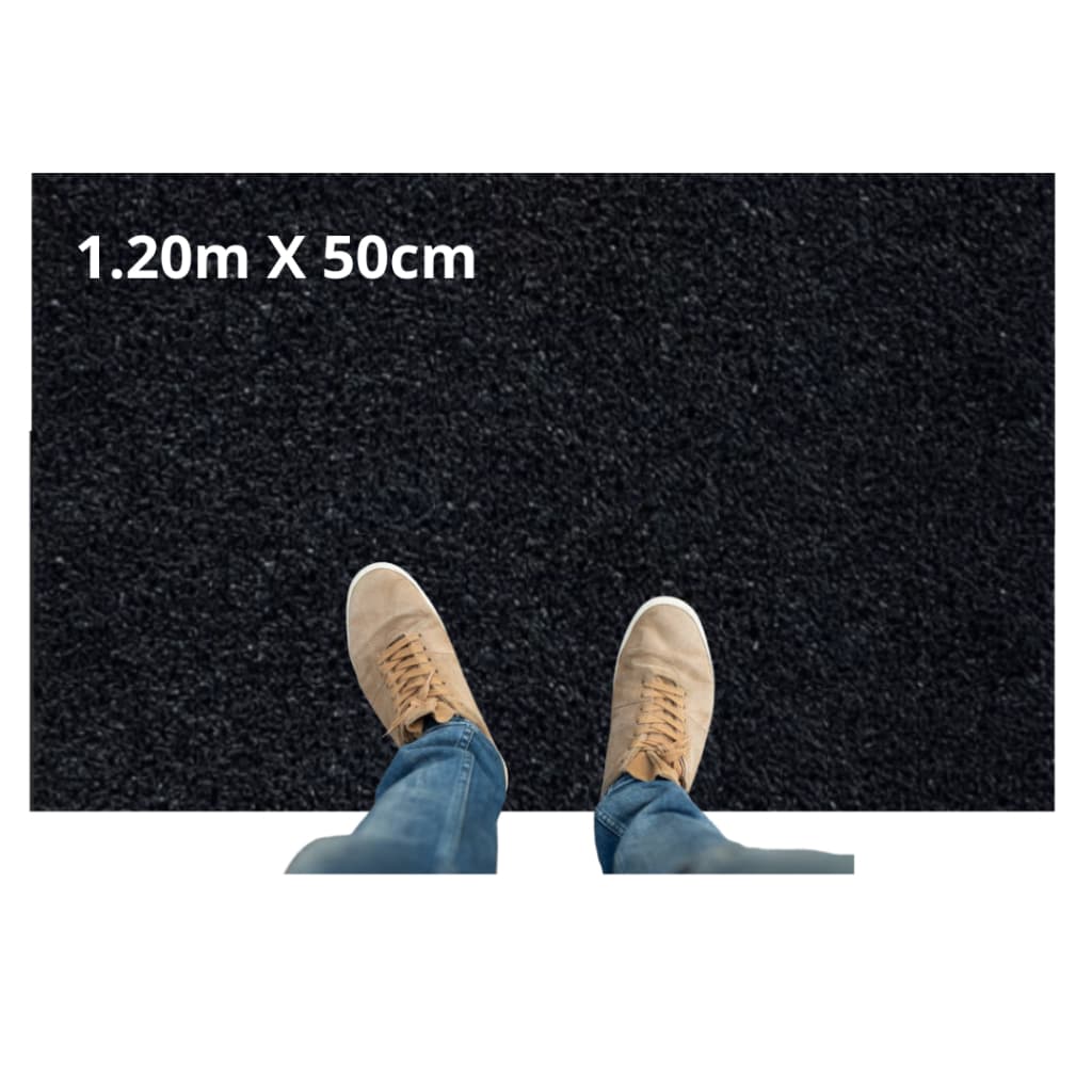 Tapete capacho vinil 1.20m x 50cm borracha  preto  original