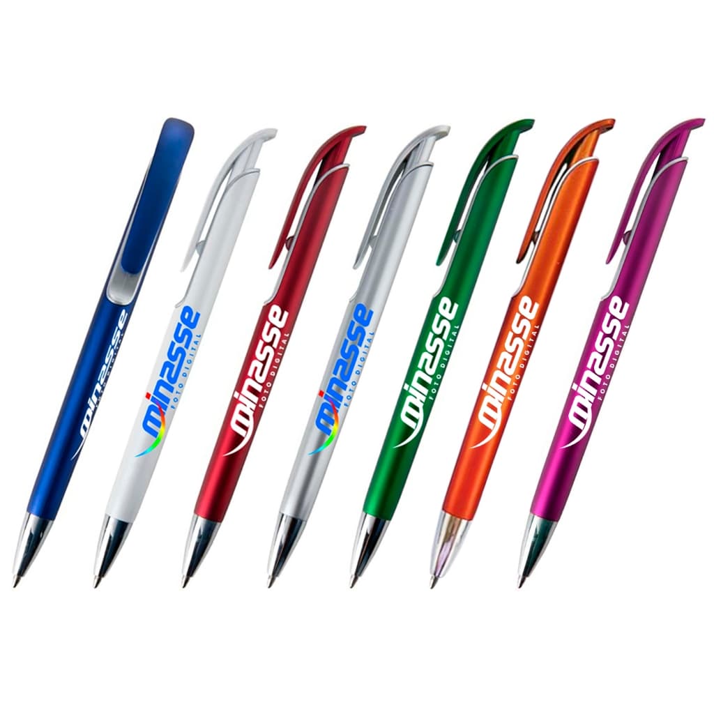 100 Canetas Mod. 13830 Personalizadas Impr. Colorida