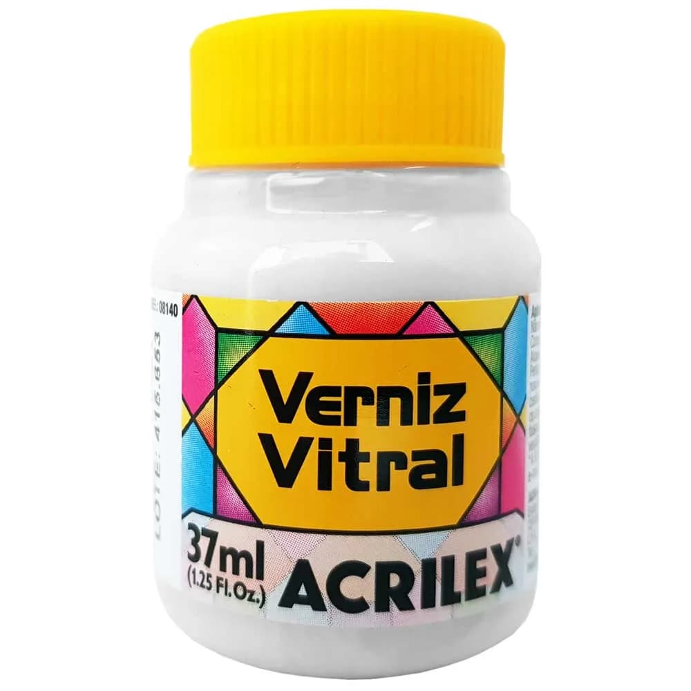 Verniz Vitral Incolor Acrilex 37ml Transparente Brilhante Original