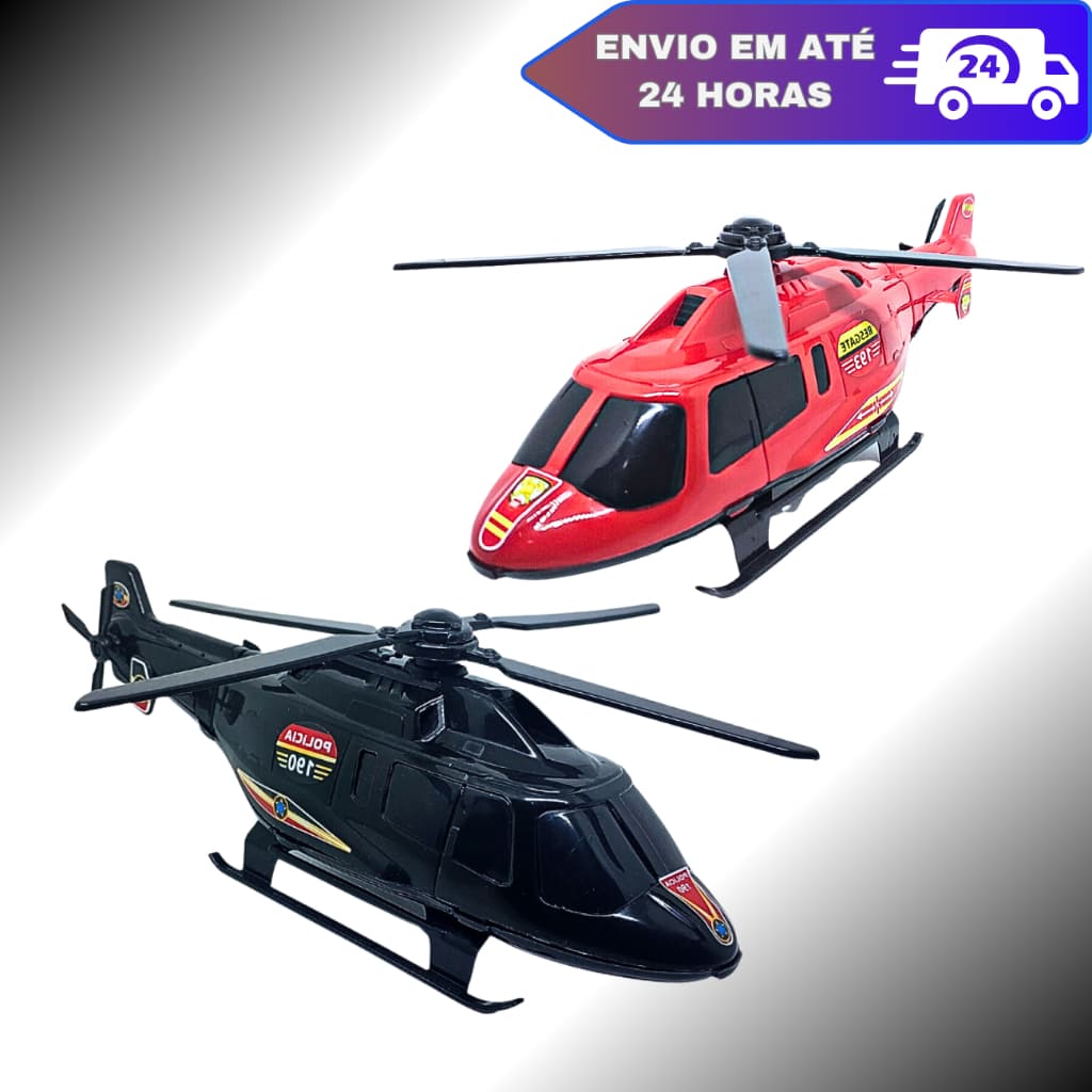 Helicóptero Brinquedo Grande Menino Bombeiro Resgate Policia Patrulha Oferta Imperdível