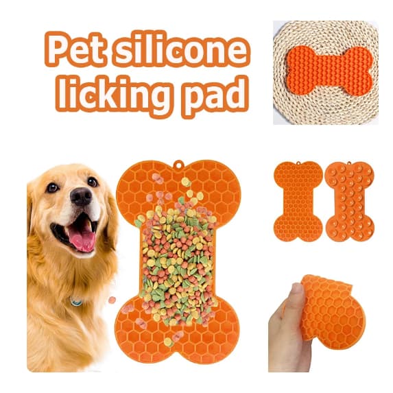 Kit 2 Tapete Comedouro Lambedor Inibidor de Ansiedade Silicone com Ventosa Comedouro Lento Pet ,Cães E Gatos