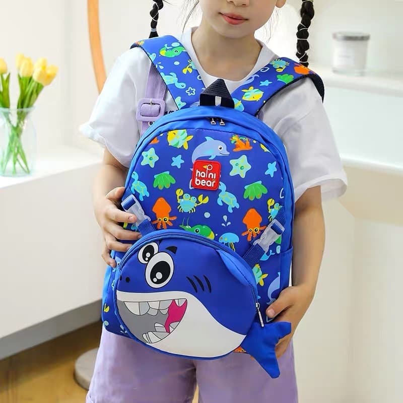 Kit Mochila Bolsa Escolar Impermeável Removível 2 em 1 Infantil Com Estampa De Dinossauro, Monstro, Babyshark, Carro