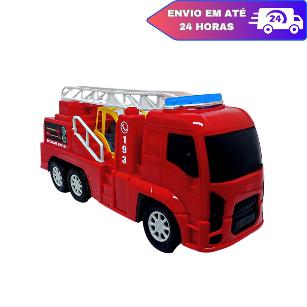Caminhão Bombeiro Resgate Brinquedo C Escada Grande Barato